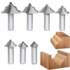7Pcs Bead Ovolo Plunge Bit Set,1/2" Shank Double Roundover Groove