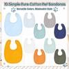 Shinylin 10 Pcs Muslin Cotton Square Dog Bandanas Reversible Pet