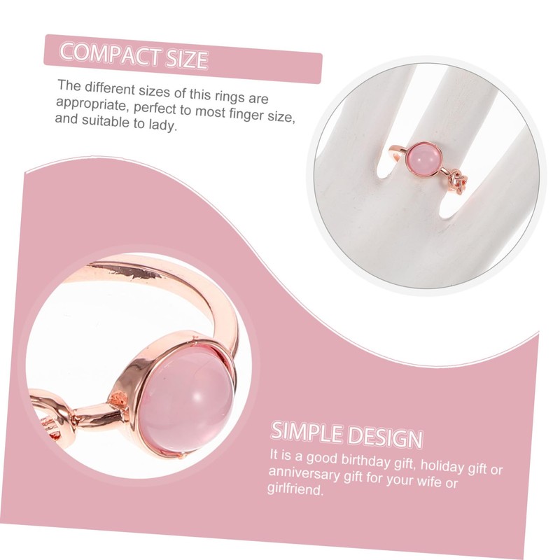 FOMIYES 5sets Moonstone Ring for Women Engagement Jewelry Lightweight and