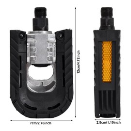 Bicycle Pedals Folding Pedals Mountain Bike with Non-Slip and Reflectors, 9/16 Inch Aluminium Platform Pedals, Bicycle Platform Bicycle Pedals Flat Pedals for Pedelec, MTB, Folding Bike, Road Bike