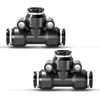 Innfeeltech 20 Pcs 10mm Black Tee Push to Connect Pneumatic