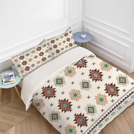 UIAMT Boho Bedding Set Twin Queen King Full Size Southwestern Comforter Set for Lover Kids Teens Boys Girls Man Women Bedroom Decor Western Cozy Quilt Bedspread Rustic Bed Duvet Cover Gifts 104"x90"