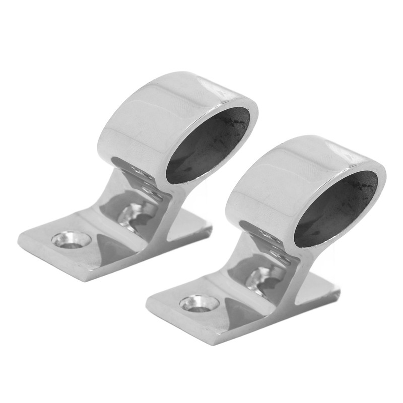 2PCS Stanchion Hand Rail Fitting 316 Stainless Steel Mirror Polishing