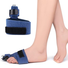 Toe splint, Hammer Toe Straightener, Toe Corrector for Women & Men, Metal Toe Splint for Broken Toe, Crooked Toe, Curled toe, Claw Toe, Mallet Toe, Bent Toe, Toe Brace Support (Blue, One size)
