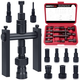 Bornpye 10 Piece Motorcycle Blind Internal Inner Insert Inside Bearing Extractor Puller Tool Kit Motorcycle Inner Bearing Removal Tool Set 8-25MM (Red)