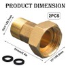 Pack of 2 Brass Water Meter Screw Connection, 3/4 Inch