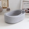 Vivi Bakie Storage Basket 3-Piece Set Cotton Rope Stackable Braided