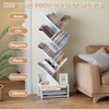 EasyCom Tree Bookshelf Metal Base, 7 Tier Bookcase Storage, Floor