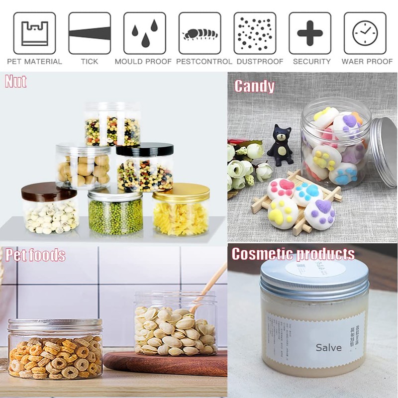 TIANZD Pack of 12 Small 100 ml Transparent Plastic Empty
