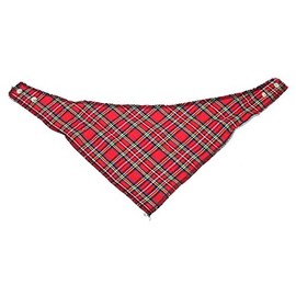 Robelli 45cm Tartan Dog Bandana Collar - Red