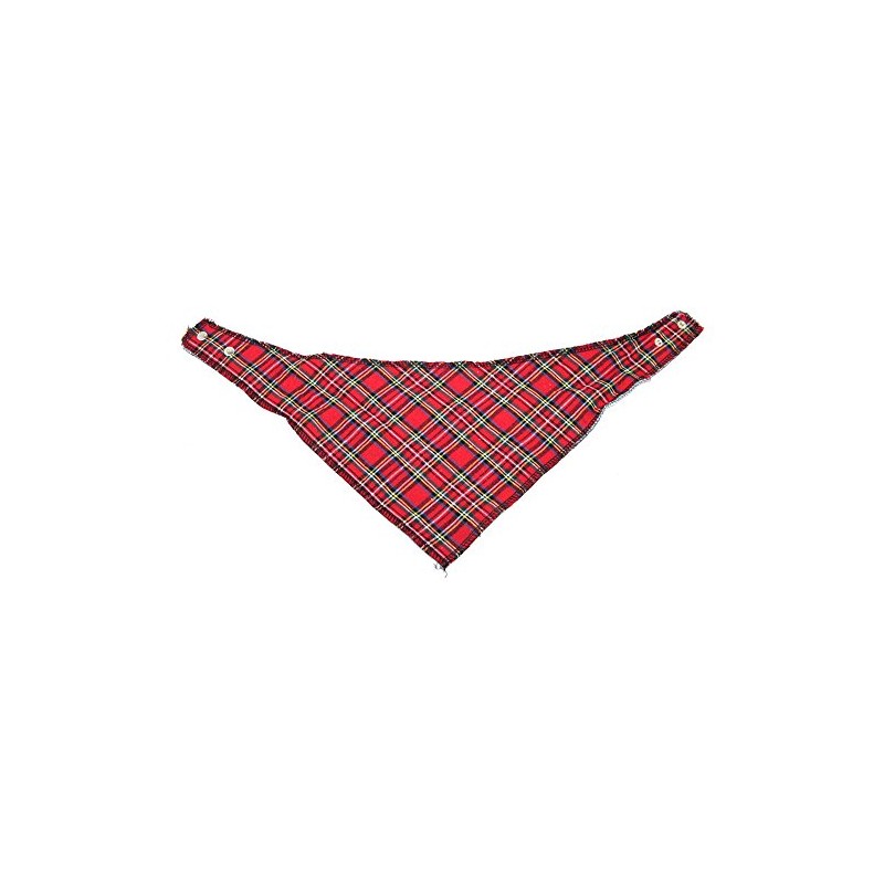 Robelli 45cm Tartan Dog Bandana Collar - Red
