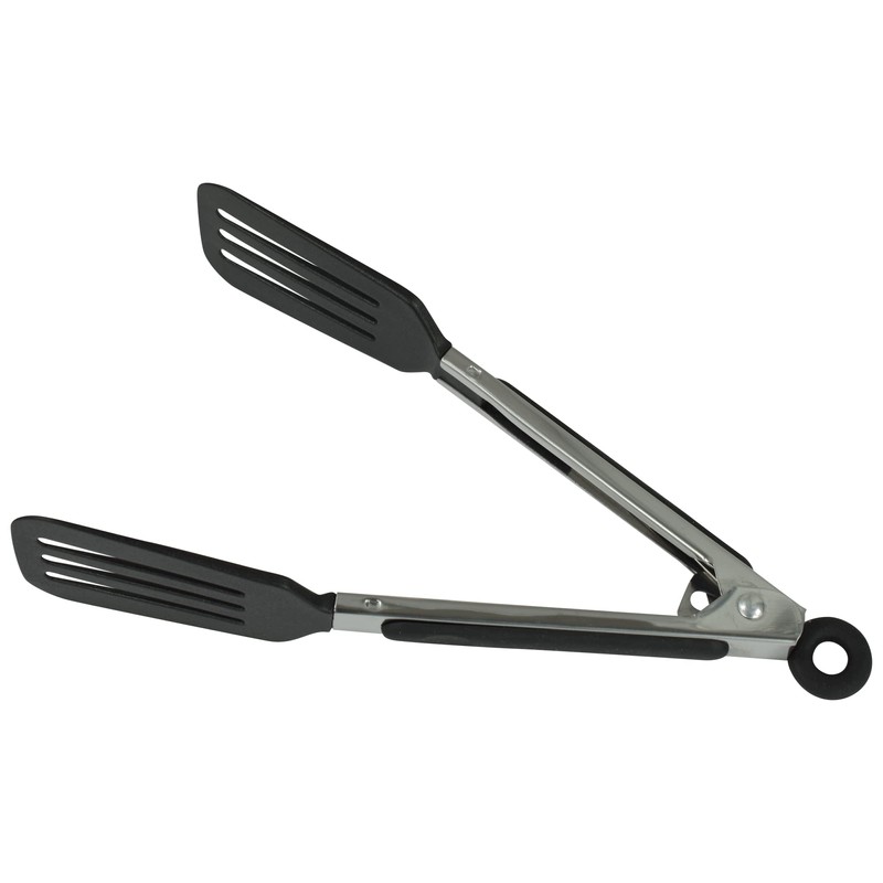 R&M International 96921 Mini 8" Spatula Tong with Locking Handle,