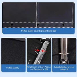 Trading Cards Album, 900 Pockets Binder with Sleeves, Waterproof Game Card Storage Folder, 50 Pages, 18 Pockets Each Sheet (Double Sided)