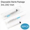 Careach 30 Packs 3mL Syringe with Needles 23 Gauge 1inch,