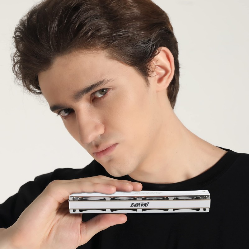 East Top 24 Hole Tremolo Harmonica in Low D -