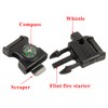 YEHAM 10 PCS Emergency Whistle Buckle Come with Compass&Fire Starter&Flint