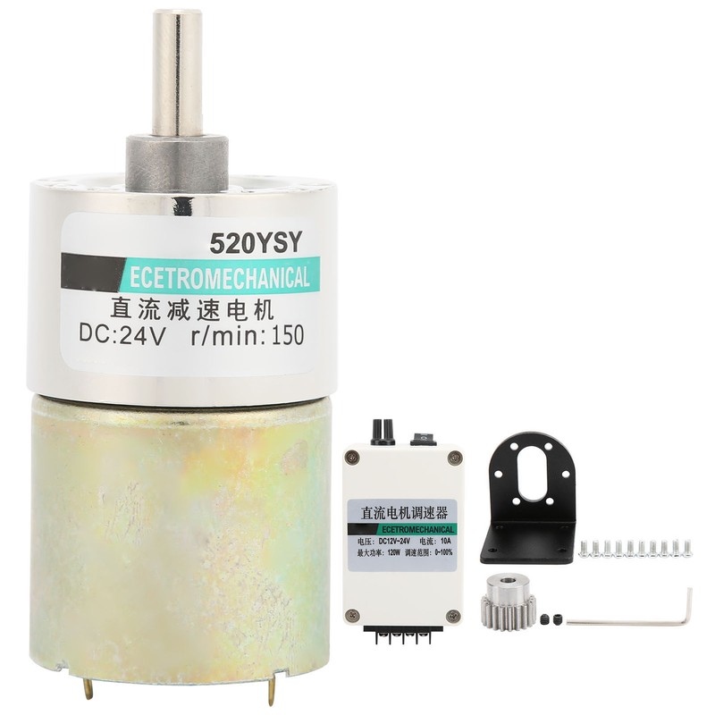DC Reduction Motor Bracket Governor Gear Low Speed 24V CW