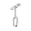 OVAL WARDROBE RAIL CENTRE SUPPORT BRACKET CHROME