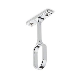 OVAL WARDROBE RAIL CENTRE SUPPORT BRACKET CHROME