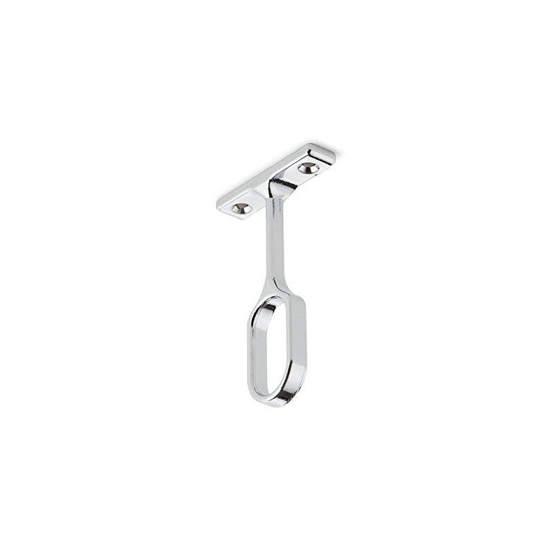 OVAL WARDROBE RAIL CENTRE SUPPORT BRACKET CHROME
