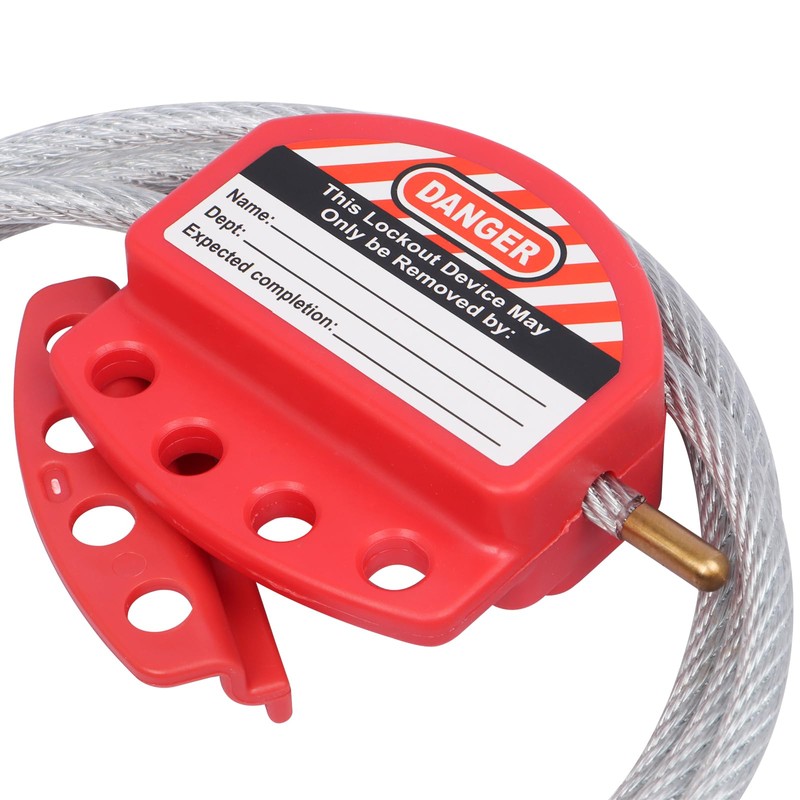 RealPlus Lockout Tagout Cable Lock, 1/4" x 6ft Adjustable Cable