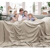 Utopia Bedding Khaki 100% Cotton Blanket [Big Size - 120x120