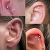 QWALIT Silver Nose Stud 20g Threadless Nose Stud 20 Gauge