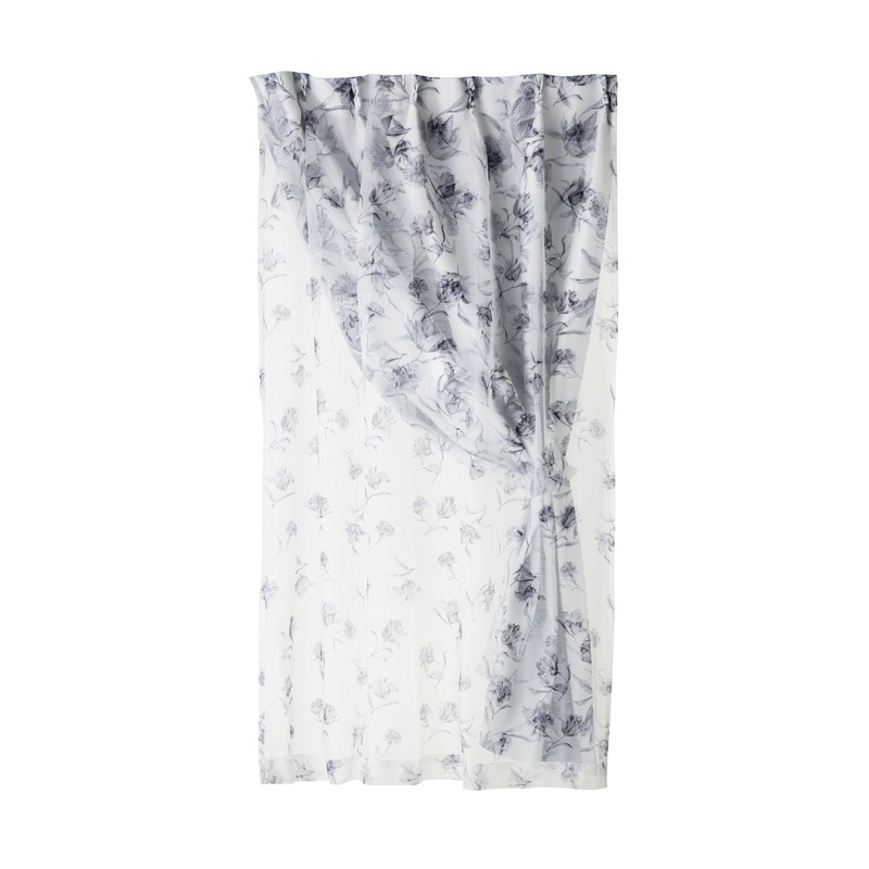 Francfranc Franc Lilia Double Curtain Gray H135 x W100cm (Lace