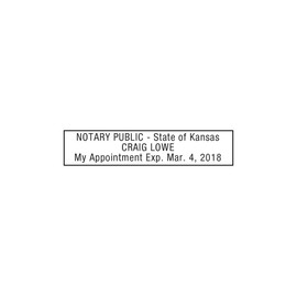 MaxMark Notary Stamp for State of Kansas- Self Inking Stamp