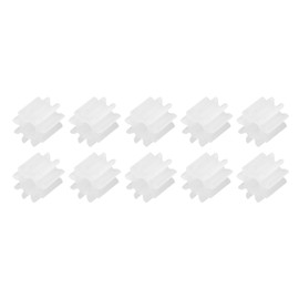 MECCANIXITY 10Pcs Plastic Gears 9 Teeth Plastic Shaft Gears Model 092AA Reduction Gear for RC Car Model DIY Robot,White Module 0.5