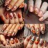 Fall Nail Art Stickers 5D Embossed Leaves Nail Sticker Autumn
