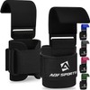 AQF Weight Lifting Hooks Straps, Non-Slip Rubber Coating Grips 8mm