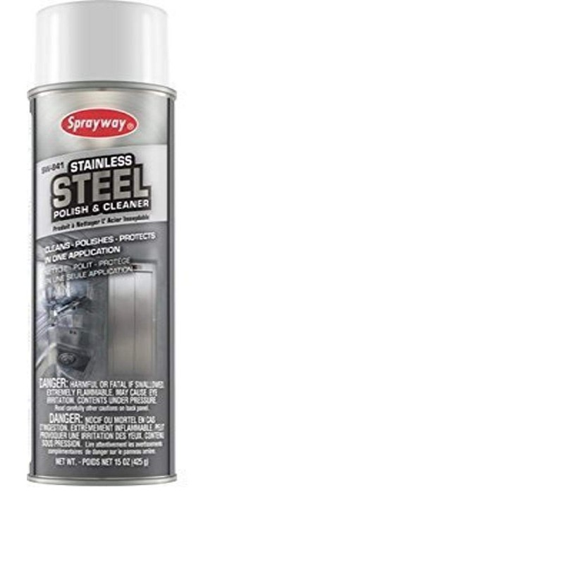 Sprayway Stainless Steel Cleaner, 15oz Can, Pack of 2 (841)