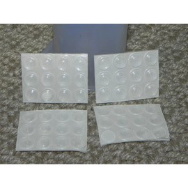 Unbranded 48* Clear Rubber bumpers, Doorstops, Door Pads, DOTS, Self Adhesive Round, *USA