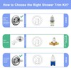 T13020 Shower Handle Replacement, compatible with Delta Classic 13 Series,