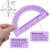 Zonon 2 Pcs 6 Inch Plastic Protractor Math Protractors 180