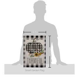 Farmhouse Decoration Thanksgiving Support Our Troops Banner Pack Wall Art Flag Room Indoor Outdoor Tapestry Yard Grave Cemetery Signs Buffalo Plaid Pumpkin Backyard Decor, Fall Gifts Made in USA