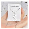 GDBAIXIMY Alphabet S Name Initial Letter Pendant Necklace Silver for