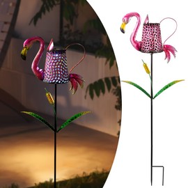 Viterlight Solar Pathway Lights Outdoor, Flamingo Garden Lights, Decorative Metal Yard Art Waterproof Landscape Lighting for Lawn, Porch Decor