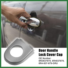 Motoforti Front Left Exterior Door Handle Lock Cover Cap Replacement Fit for Volkswagen Jetta 2011-2018 - Pack of 1 Silver Tone Long-lasting