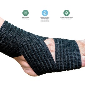 Ortones – Sprunggelenkbandage für Verstauchung. Knöchel-Stabilisator. Elastisches Band mit Hoher Kompression. Struktur der Schleife. Verhindert Verletzungen. Erholung von Plantarfasziitis.