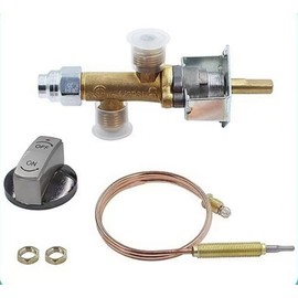 Duheri Gas Fireplace with Thermocouple Knob Switch Kit with 5/8"-18UNF(3/8" FLA re Inlet & Outlet)
