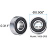sourcing map 2pcs 1606-2RS Deep Groove Ball Bearings 0.371 x