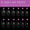 KEYRI Pack of 600 Short Oval Nail Tips, Full Cover