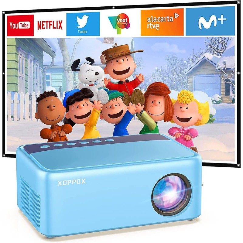 xoppox Led Projector with HDMI USB AV Interfaces 1080p W/