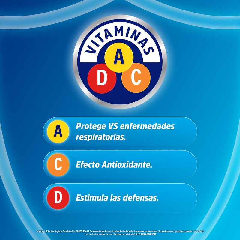 ADerogyl multivitamínico adultos con vitamina A,C y D, 15 ampolletas