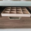 Anktily Wooden Sorting Tray Grid Display, Wood Storage Divider Organizer