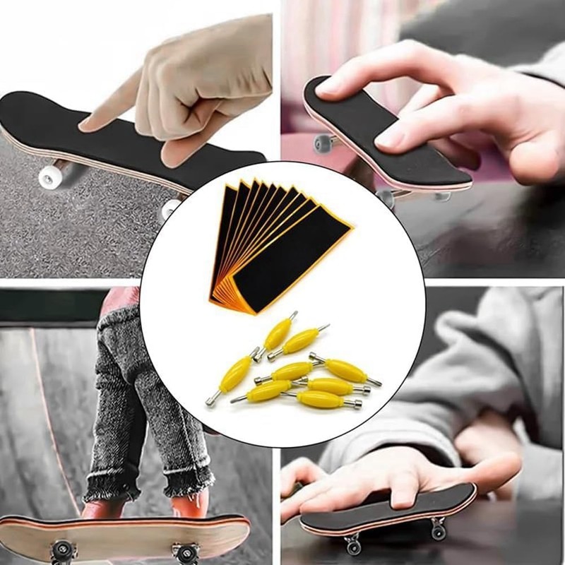Jizlan 12 Pack Fingerboard Grip Tape Sticky Foam Sticker Replacement