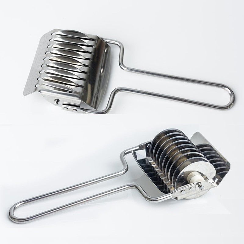 Stainless Steel Noodle Cutter,Noodle Lattice Roller Pasta Spaghetti Maker Kitchen