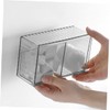 ABOOFAN Wall Mounted Cotton Swab Dispenser Dustproof Flip Lid Storage
